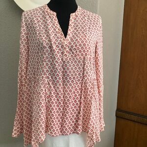 Maeve top for Anthropology Pull over Print Top size 8